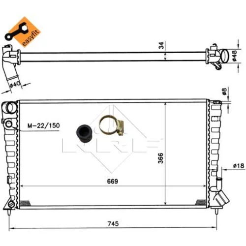 Chladič motora NRF 509510 - obr. 4