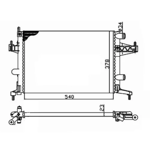 Chladič motora 509596 /NRF/ - obr. 3