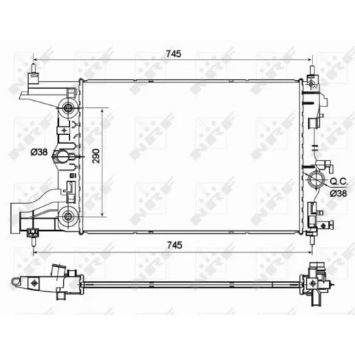 Chladič motora NRF 53122 - obr. 4