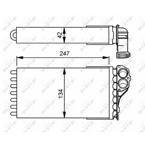 Výmenník tepla vnútorného kúrenia NRF 53557 - obr. 4