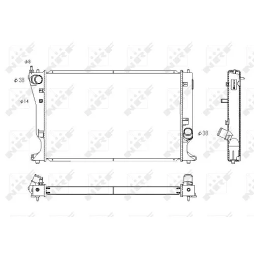 Chladič motora NRF 53767 - obr. 3