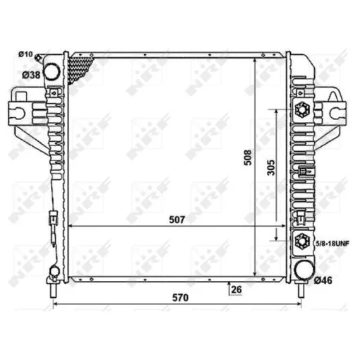 Chladič motora NRF 53961 - obr. 1