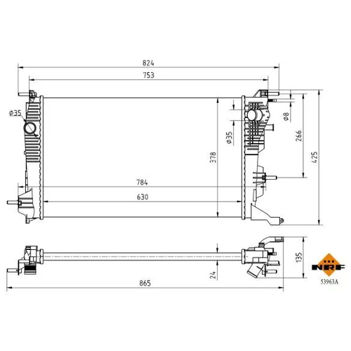 Chladič motora NRF 53963A - obr. 4