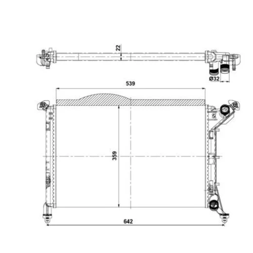 Chladič motora NRF 53969 - obr. 3