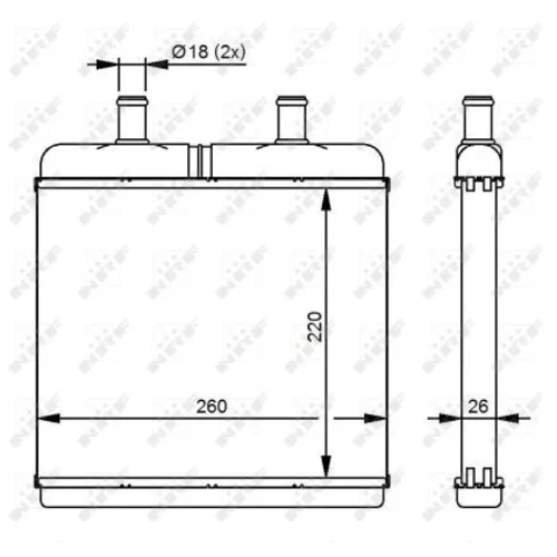 Výmenník tepla vnútorného kúrenia NRF 54214 - obr. 4