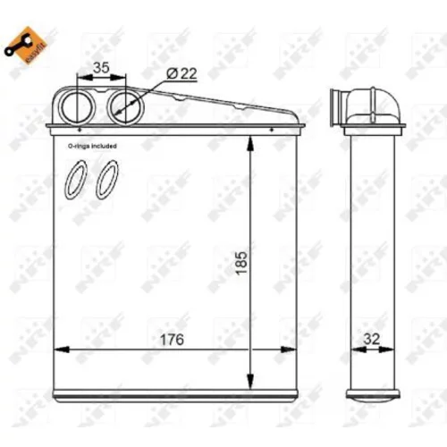 Výmenník tepla vnútorného kúrenia NRF 54271 - obr. 4