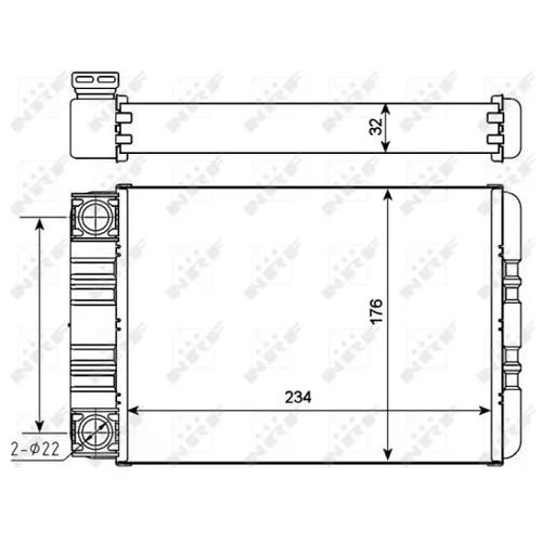 Výmenník tepla vnútorného kúrenia NRF 54274 - obr. 4