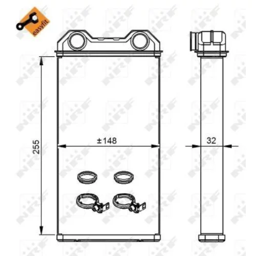 Výmenník tepla vnútorného kúrenia NRF 54300 - obr. 3