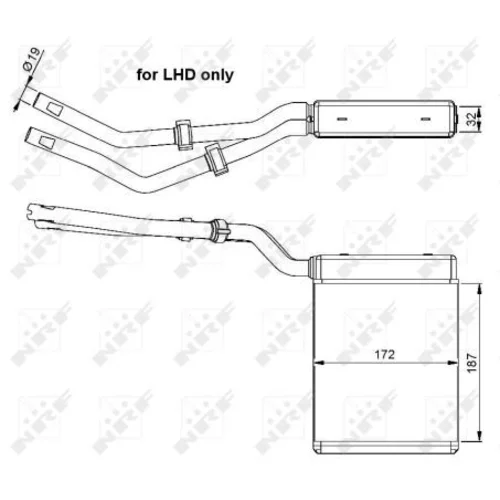 Výmenník tepla vnútorného kúrenia NRF 54303 - obr. 4