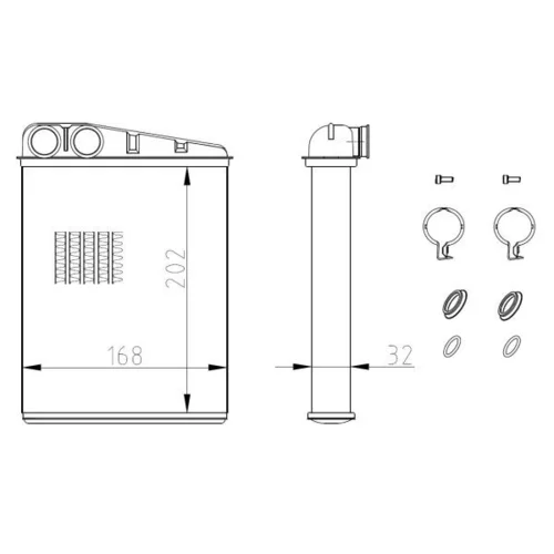 Výmenník tepla vnútorného kúrenia NRF 54410 - obr. 4