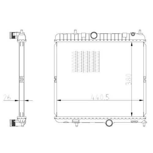 Chladič motora 550021 /NRF/