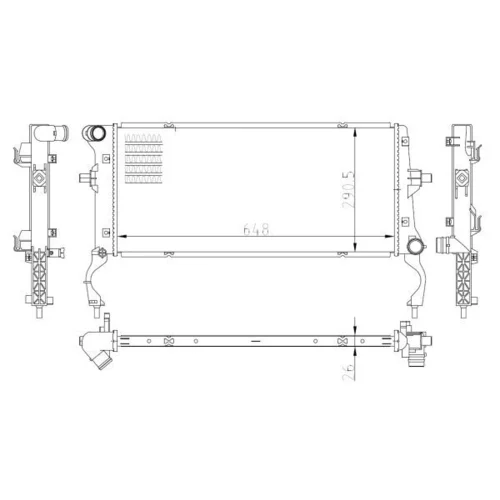 Chladič motora NRF 550034