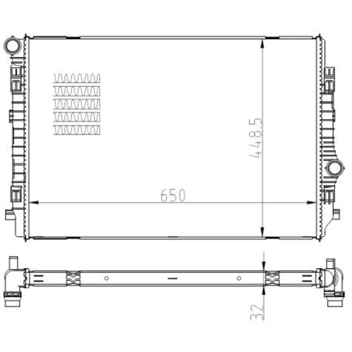 Chladič motora NRF 550081