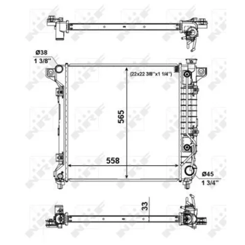 Chladič motora NRF 56023 - obr. 2