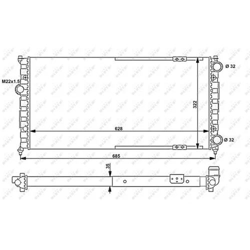 Chladič motora NRF 58095 - obr. 3