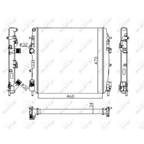 Chladič motora NRF 58317A - obr. 4