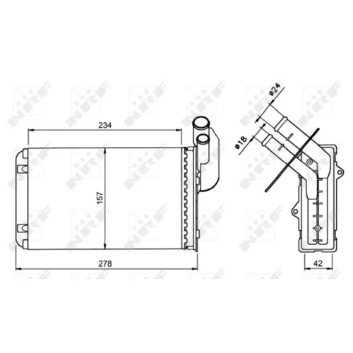 Výmenník tepla vnútorného kúrenia NRF 58836 - obr. 1