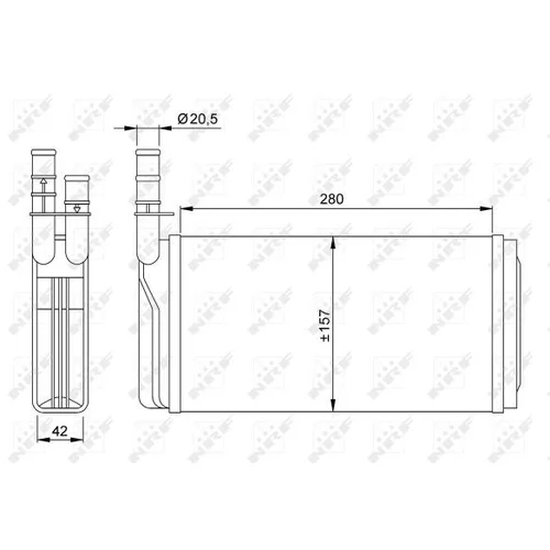 Výmenník tepla vnútorného kúrenia NRF 58931 - obr. 4