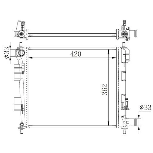 Chladič motora NRF 59262 - obr. 4