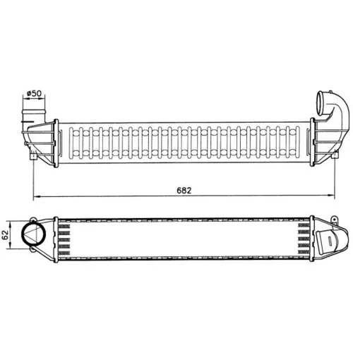 Chladič plniaceho vzduchu NRF 30139A - obr. 4