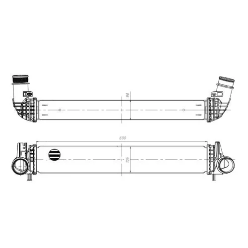 Chladič plniaceho vzduchu NRF 309035 - obr. 4