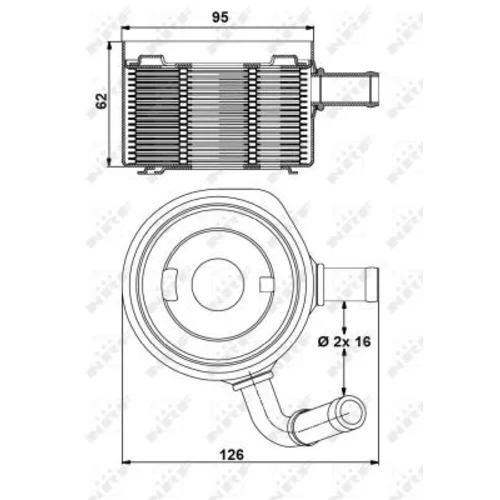 Chladič motorového oleja NRF 31178 - obr. 4