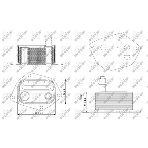 Chladič motorového oleja NRF 31298 - obr. 4