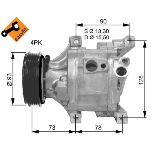 Kompresor klimatizácie NRF 32686G - obr. 2