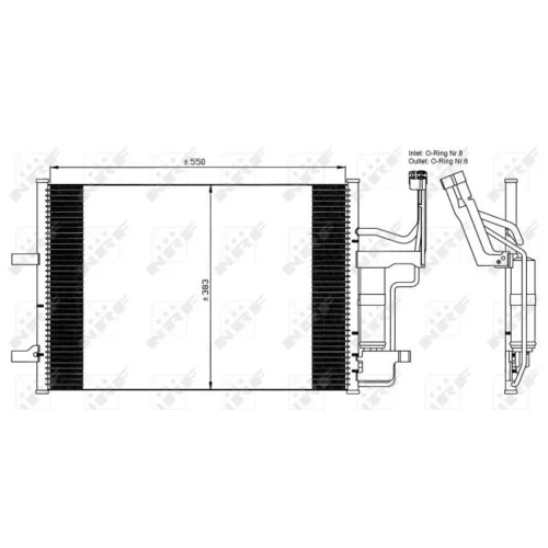 Kondenzátor klimatizácie 35508 /NRF/ - obr. 1