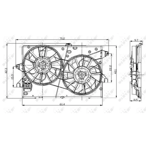 Ventilátor chladenia motora NRF 47003 - obr. 1