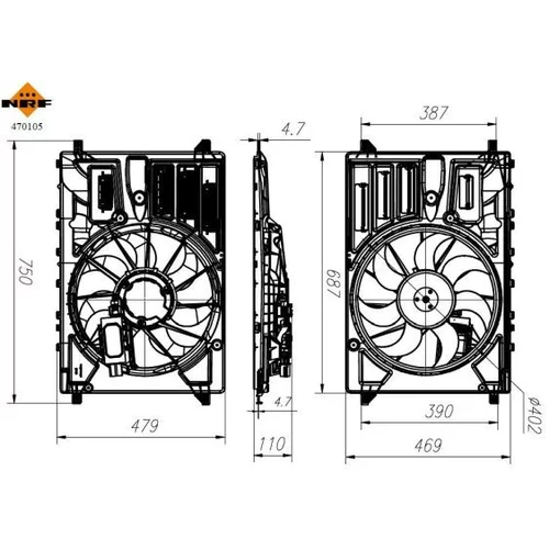 Ventilátor chladenia motora 470105 /NRF/ - obr. 4