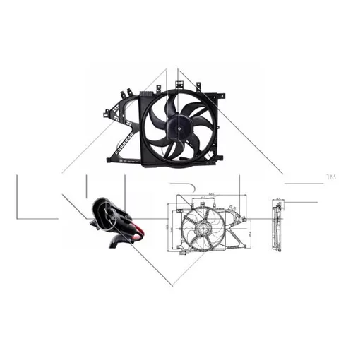 Ventilátor chladenia motora NRF 47012