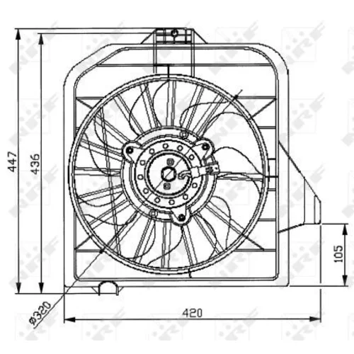 Ventilátor chladenia motora NRF 47032