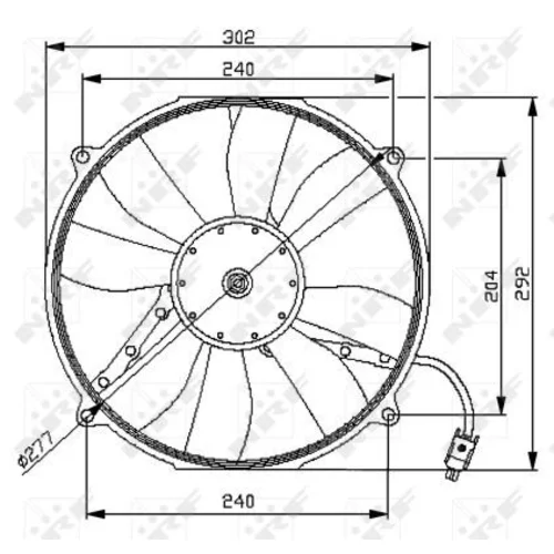 Ventilátor chladenia motora NRF 47046