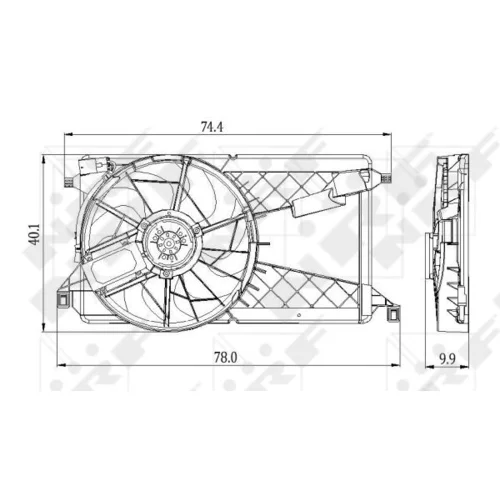 Ventilátor chladenia motora 47291 /NRF/ - obr. 1