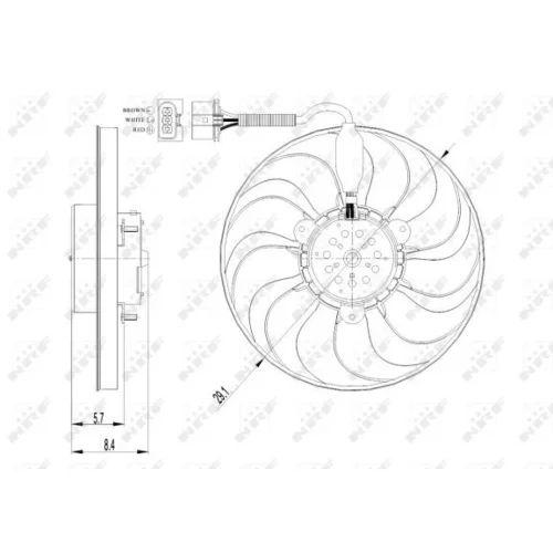 Ventilátor chladenia motora 47398 /NRF/ - obr. 4