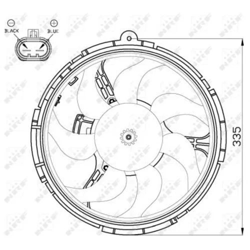 Ventilátor chladenia motora NRF 47505 - obr. 2