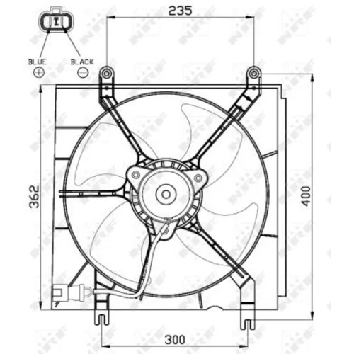 Ventilátor chladenia motora NRF 47526 - obr. 2