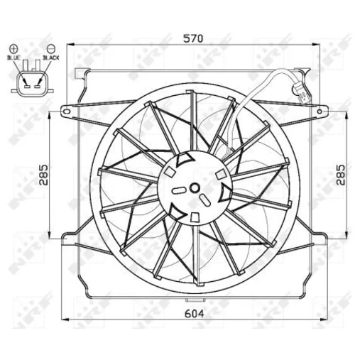 Ventilátor chladenia motora NRF 47529 - obr. 1