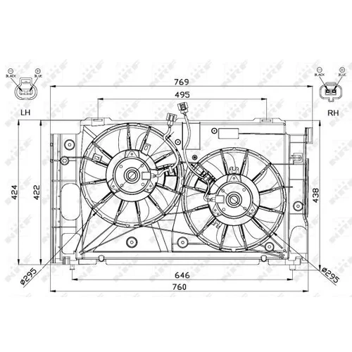 Ventilátor chladenia motora NRF 47568