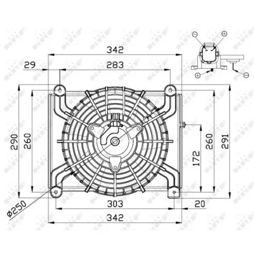 Ventilátor chladenia motora NRF 47668 - obr. 2