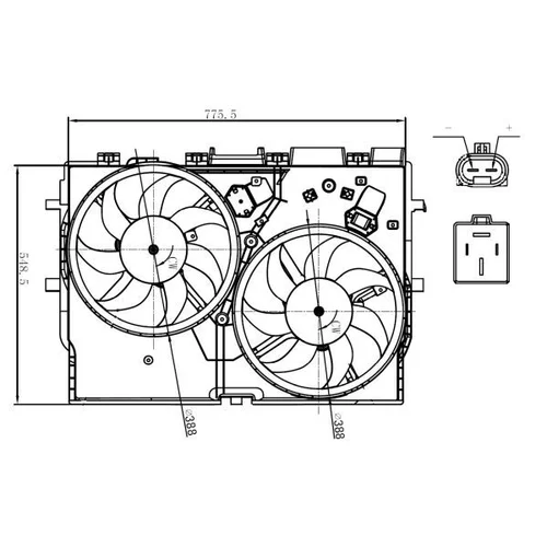 Ventilátor chladenia motora NRF 47866 - obr. 4