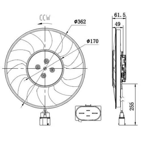 Ventilátor chladenia motora NRF 47917 - obr. 4