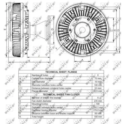 Spojka ventilátora chladenia NRF 49103 - obr. 4