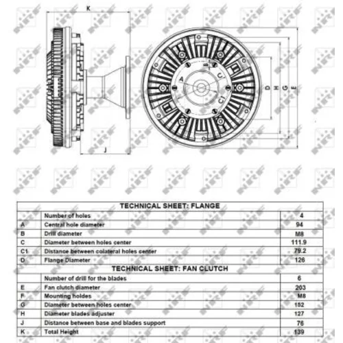 Spojka ventilátora chladenia 49148 /NRF/ - obr. 3