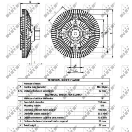 Spojka ventilátora chladenia NRF 49518 - obr. 4