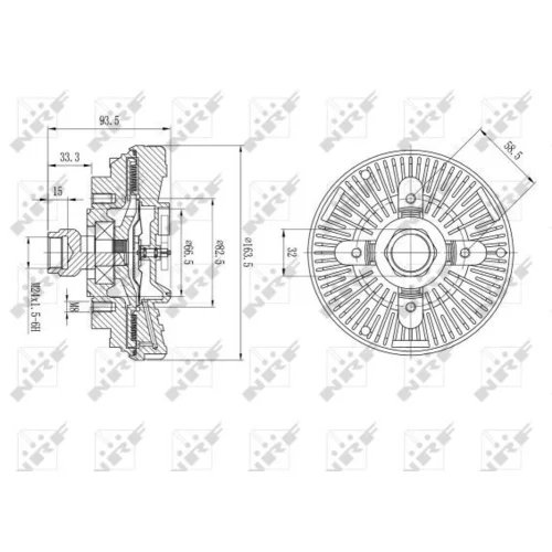 Spojka ventilátora chladenia NRF 49606 - obr. 4