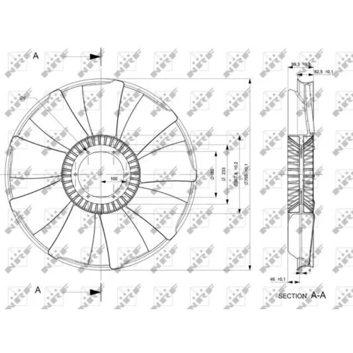 Koleso ventilátora chladenia motora NRF 49829 - obr. 1