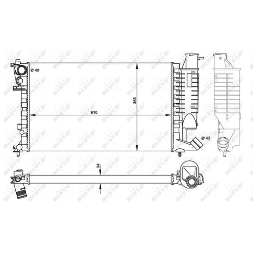 Chladič motora NRF 50425 - obr. 4