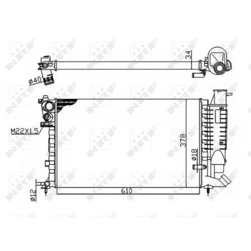 Chladič motora NRF 50475 - obr. 4